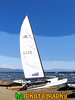 Lake Tahoe Sailboat painting