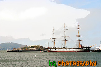 Alcatraz & Balclutha Boat painting