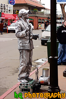 Tin Man in San Francisco painting