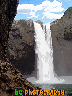 Clouds & Waterfall painting