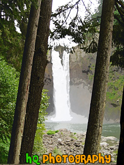 Snoqualmie Falls Between Trees painting