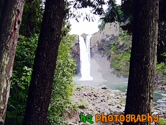 Snoqualmie Falls in Distance painting