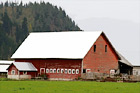 Red Barn on Farm digital painting