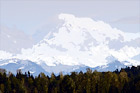 Clouds, Blue Sky & Mt. Rainier digital painting