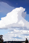 Big Puffy Cloud & Blue Sky digital painting