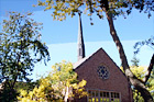 Eastvold Chapel & Trees digital painting