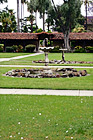 Fountains & Grass of Mission Gardens, SCU digital painting