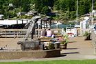 Couple on Dock in Gig Harbor digital painting