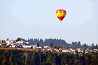Hot Air Balloon Over Crystal Ridge digital painting