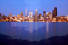 Seattle at Night from Alki Beach digital painting