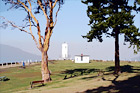 Brown's Point Lighthouse, Fog, and Trees digital painting