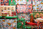 Stack of Presents up Close digital painting