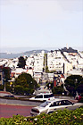 Cars Going Down Lombard Street digital painting