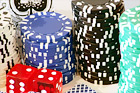 Poker Chips in Stacks digital painting