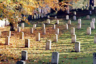 Autumn Cemetary Scene digital painting