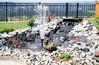 Pond & Fountain digital painting