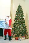 Santa Claus Holding a Present digital painting