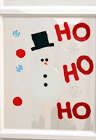 Snowman Decoration on Glass Door digital painting