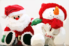 Santa Claus & Snowman digital painting