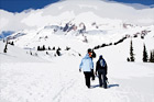 Snow Hiking Towards Mt. Rainier digital painting