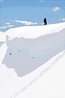 Man Standing Near a Snow Overhang digital painting