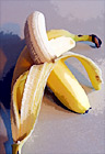 Peeled Banana digital painting