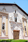 Front of Mission Church at Santa Clara University digital painting