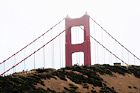 Golden Gate Bridge Tip in Clouds digital painting