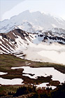 Mt. Rainier From Mount Freemont Lookout digital painting