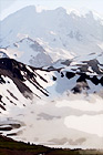 Mt. Rainier & Fog digital painting