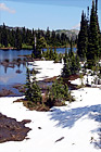 Snow Around Reflection Lake digital painting