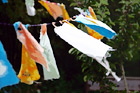 Rags on Clothes Line digital painting