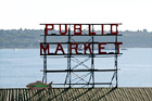 Public Market Sign Up Close digital painting