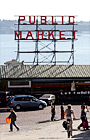 Public Market, People, & Puget Sound digital painting