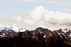 Olympic Mountains Up Close digital painting