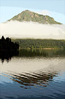 Lake Cresent Fog & Reflection digital painting