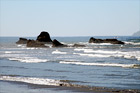 Sea Stacks off Ruby Beach digital painting