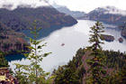 Clouds, Fog & Diablo Lake digital painting