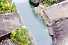 Looking Down at Ross Dam digital painting