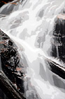 Watefall Close Up Over Log digital painting