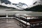 Diablo Lake Trees, Hills, & Dock digital painting