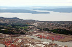 Aerial View of Puget Sound digital painting