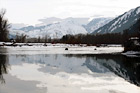 Leavenworth Mountains Reflection digital painting