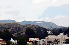 Hollywood Sign on Hill in Distance digital painting
