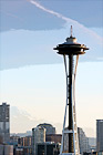 Space Needle & Mt. Rainier digital painting