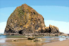 Haystack Rock, Cannon Beach digital painting