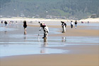Photographers on Beach digital painting
