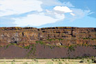 Rock Cliff and Puffy Cloud digital painting