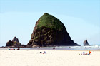Haystack Rock on Cannon Beach digital painting