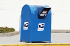 USPS Blue Mailbox digital painting